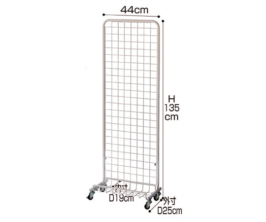 ストア・エキスプレス スキマ型ワゴン（小型） 白 H135cm 61-654-6-1 1台（ご注文単位1台）【直送品】