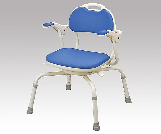 アロン化成 肘掛付シャワーベンチ （まわるくん） ブルー 536-190  1脚（ご注文単位1脚）【直送品】