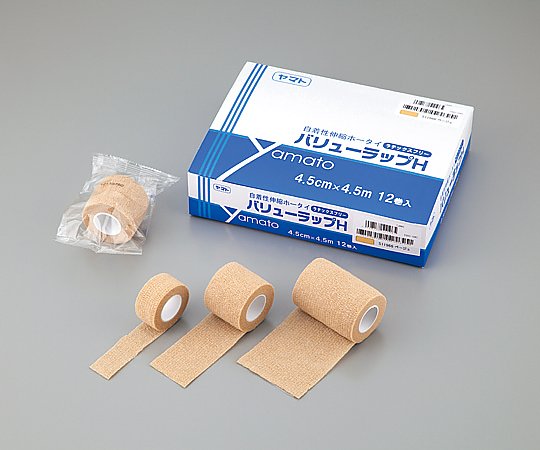 Yamato（大和工場） 自着性伸縮包帯（バリューラップH） 75mm×4.5m 1箱（12巻入） 511980 1箱（ご注文単位1箱）【直送品】
