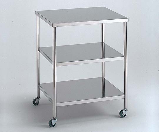 柏ステンレス工業 ステンレスワゴン 機械卓子M (枠無) 3段 ステンレスワゴンMA-3F-M 1個(ご注文単位1個)【直送品】