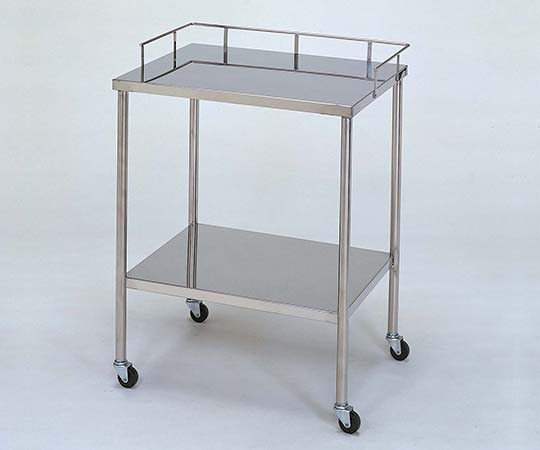 柏ステンレス工業 ステンレスワゴン 機械卓子L (枠付) 2段 ステンレスワゴンMA-2G-L 1個(ご注文単位1個)【直送品】