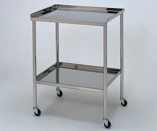 柏ステンレス工業 ステンレスワゴン 機械卓子M (3方立上) 2段 ステンレスワゴンMA-VF-M 1個(ご注文単位1個)【直送品】