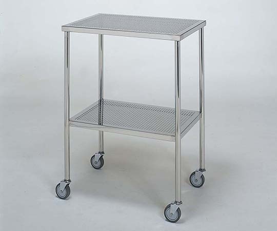 柏ステンレス工業 ステンレスワゴン 機械卓子M (パンチング) ステンレスパンチングワゴンMA-2P-M 1個(ご注文単位1個)【直送品】