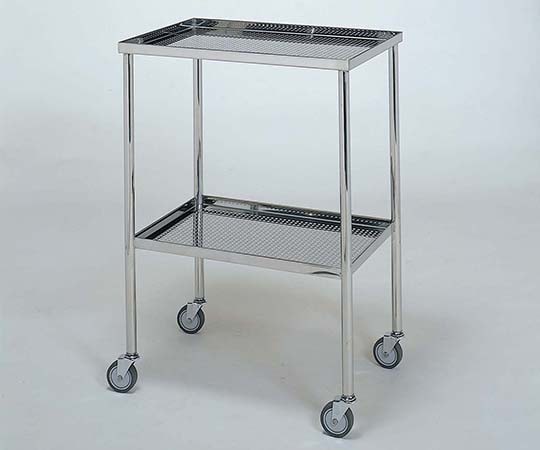 柏ステンレス工業 ステンレスワゴン 機械卓子S (パンチング立上) ステンレスパンチングワゴンMA-VP-S 1個(ご注文単位1個)【直送品】