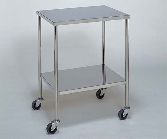 柏ステンレス工業 ステンレスワゴン 機械卓子 (静音使用 枠無) 2段 600×450×800H ステンレスワゴンMA-512 1個(ご注文単位1個)【直送品】