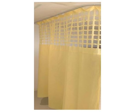 リリー ディスポ防炎カーテン イージーメッシュ クリームイエロー 11350 1枚（ご注文単位1枚）【直送品】