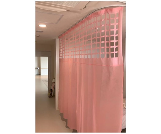 リリー ディスポ防炎カーテン イージーメッシュ ピンク 11351 1枚（ご注文単位1枚）【直送品】