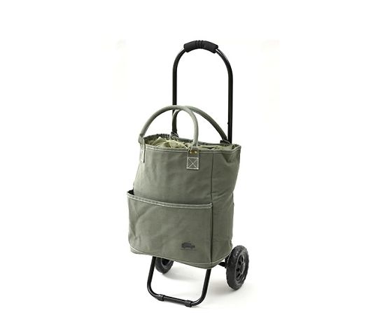 山善（YAMAZEN） キャンバストートバッグカート（保冷・保温） グリーン CLC-01（GR） 1個（ご注文単位1個）【直送品】