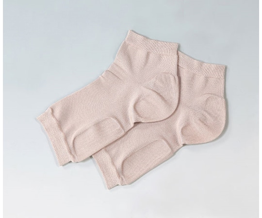 アズワン かかと・ツルツル シルクサポーター 保湿2か所タイプ  1足（ご注文単位1足）【直送品】