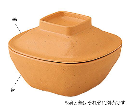 信濃化学工業 業務用樹脂食器 凛 角型小鉢 身 こはく 5017-KK 1個（ご注文単位1個）【直送品】