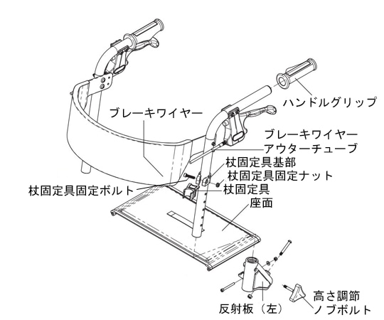 アロン化成 （トライリンク用）高さ調節ノブボルト 592-154 1個（ご注文単位1個）【直送品】