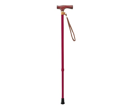 ひまわり 2段伸縮ステッキ（ささえ雨にも負けず） 赤 VH2412 1本（ご注文単位1本）【直送品】