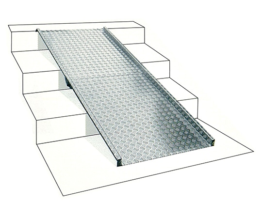 MISUGI 歩行者・台車・車椅子用 アルミスロープ 500mm段差まで RB500 1個（ご注文単位1個）【直送品】