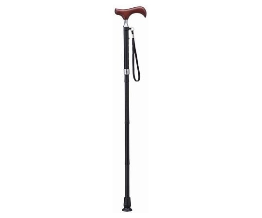 ケイ・ホスピア スリムネックお洒落ステッキ 折畳式 ブラウン/ブラック E-201B 1本（ご注文単位1本）【直送品】