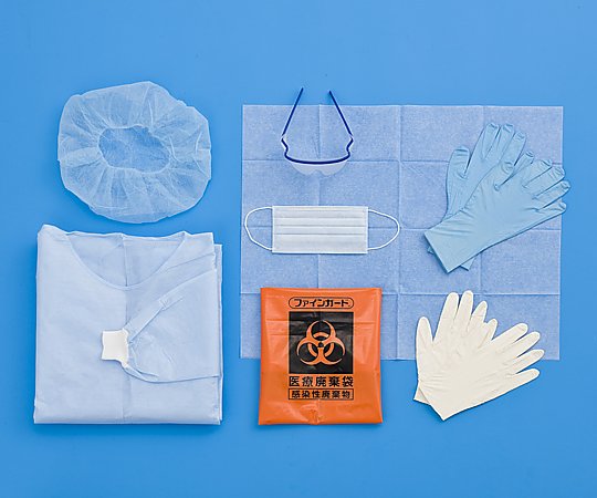 トップ 防護キット（ケモ用）L 1箱（5セット入） 19063 1箱（ご注文単位1箱）【直送品】