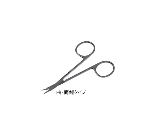 日本フリッツメディコ デリケート剪刀 11cm 曲 両鈍 B034-483 1個(ご注文単位1個)【直送品】