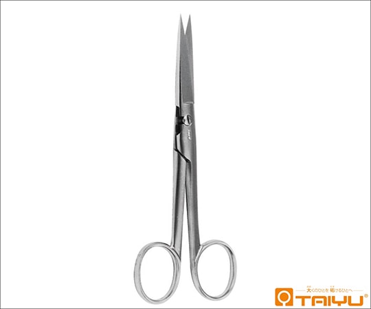 TAIYU(大祐医科工業) 外科剪刀 両尖 直 ハズシ 全長14cm TY-101A 1本(ご注文単位1本)【直送品】