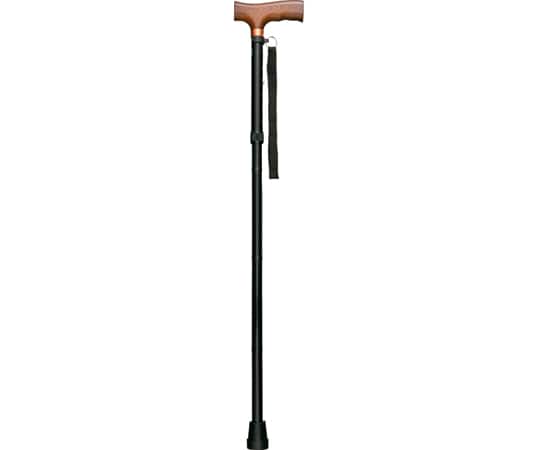 インターリンクス アルミ軽量ベーシック折畳み伸縮杖 ブラック 0401-BO4812 1本(ご注文単位1本)【直送品】