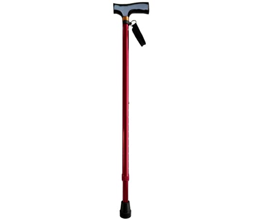 インターリンクス ベーシック伸縮カラー杖 ワインレッド BS-RE2817 1本(ご注文単位1本)【直送品】