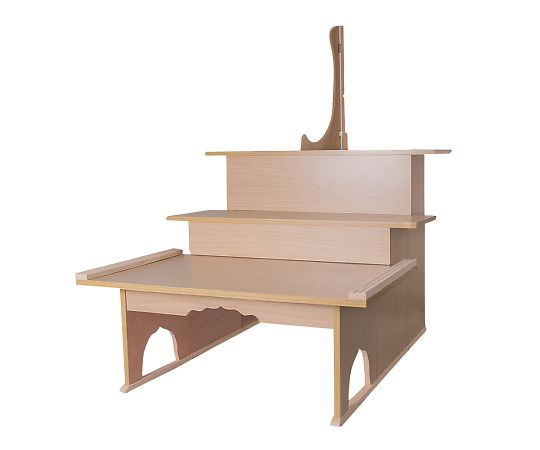 アズワン 枕机（木目プリント） 三段750タイプ  1台（ご注文単位1台）【直送品】