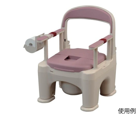 パナソニックエイジフリー ポータブルトイレ〈座楽〉ラフィーネ脱臭長穴プラスチック便座（前後傾斜脚付き） ミスティーパープル PN-L30216V 1個（ご注文単位1個）【直送品】