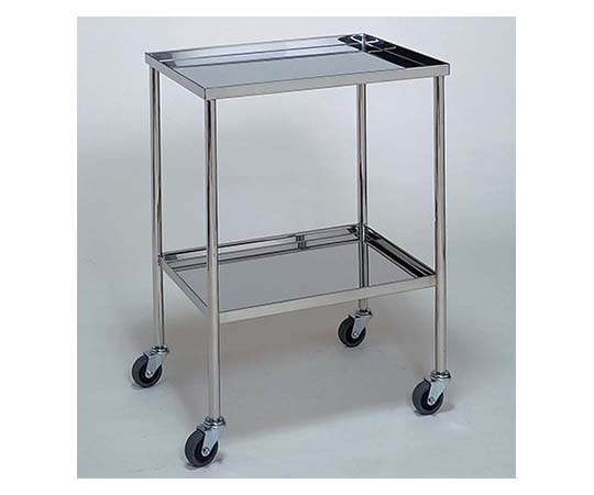 柏ステンレス工業 ステンレスワゴン 機械卓子 (静音使用 立上) 2段 600×450×800H ステンレスワゴンMA-621 1個(ご注文単位1個)【直送品】