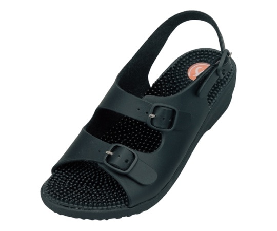 ダイマツ ピュアウォーカー ヘルス2ベルトサンダル ブラック S PW7608 1足(ご注文単位1足)【直送品】