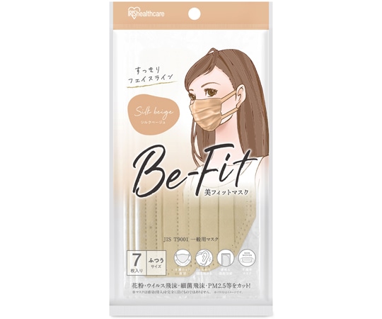 アイリスオーヤマ 美フィットマスク ふつう 7枚入 シルクベージュ PK-B7MSB 1個（ご注文単位1個）【直送品】