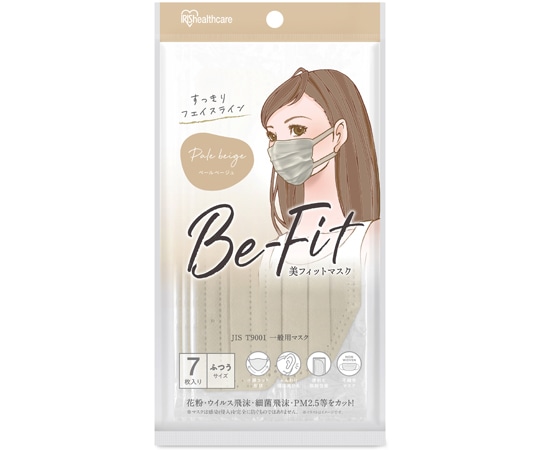 アイリスオーヤマ 美フィットマスク ふつう 7枚入 ペールベージュ PK-B7MXQ 1個（ご注文単位1個）【直送品】