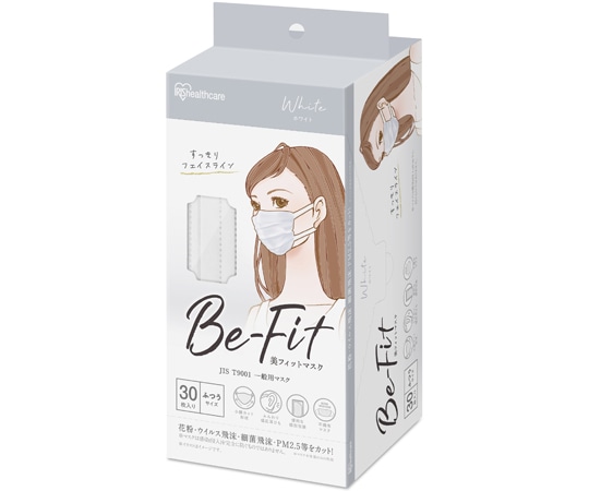 アイリスオーヤマ 美フィットマスク ふつう 30枚入 ホワイト PK-B30MW 1個（ご注文単位1個）【直送品】