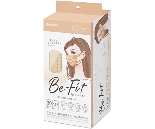 アイリスオーヤマ 美フィットマスク ふつう 30枚入 シルクベージュ PK-B30MSB 1個（ご注文単位1個）【直送品】