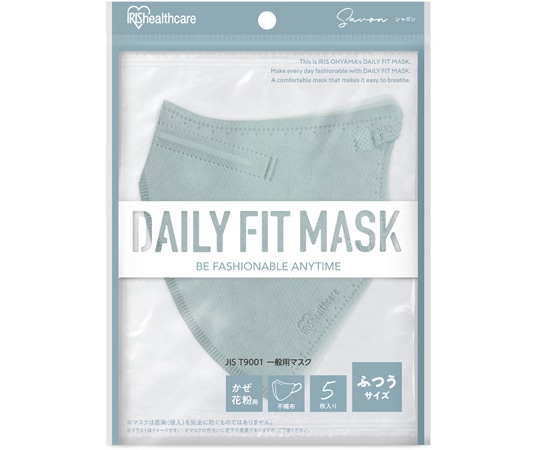 アイリスオーヤマ DAILY FIT MASK 立体 ふつう 5枚入 シャボン RK-F5SXF 1個(ご注文単位1個)【直送品】