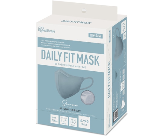 アイリスオーヤマ DAILY FIT MASK 立体 ふつう 30枚入 シャボン RK-F30SXF 1個(ご注文単位1個)【直送品】