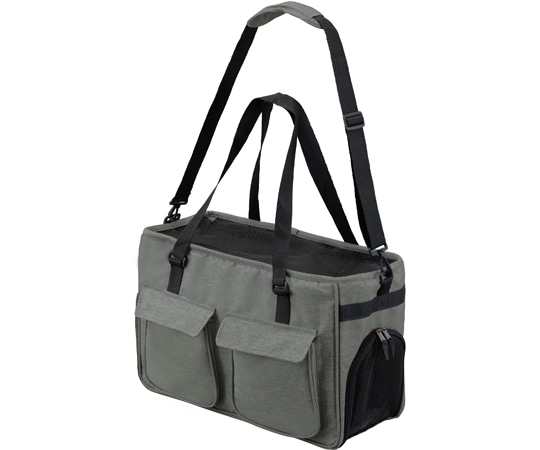 アイリスオーヤマ ソフトペットキャリーMサイズ グレー PSC-490 1個（ご注文単位1個）【直送品】