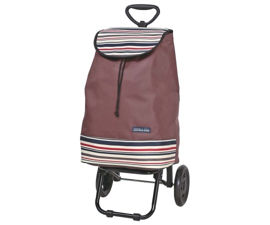 CAPTAIN STAG ライフ T型ショッピングキャリーカート レッドボーダー UW-6017 1台（ご注文単位1台）【直送品】
