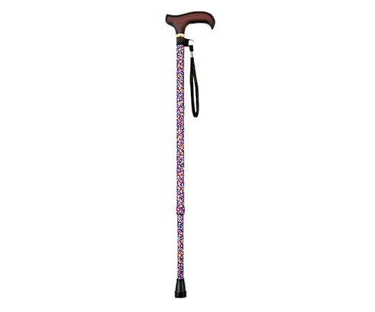 マキテック 伸縮ステッキ 細身 赤小花 AS-60RE 1本（ご注文単位1本）【直送品】