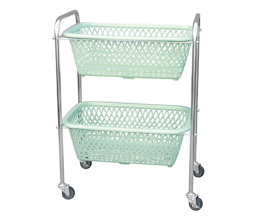 ナビス（アズワン） 脱衣カゴ 2段用 キャスター付 500×340×670 mm  1台（ご注文単位1台）【直送品】