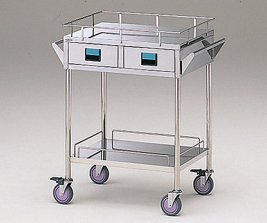 ナビス（アズワン） カラフルカート 2段-青 600×450×855mm K2S-B 1台（ご注文単位1台）【直送品】