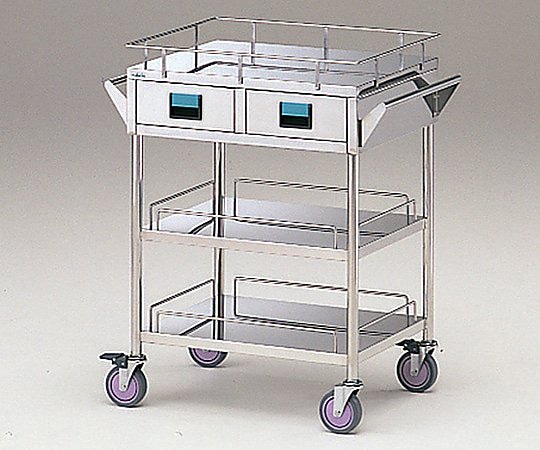 ナビス（アズワン） カラフルカート 3段-青 600×450×855mm K3S-B 1台（ご注文単位1台）【直送品】