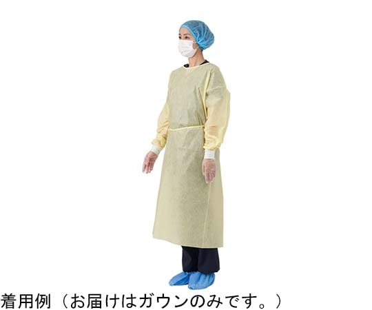 竹虎 フェルラックNo.60（アイソレーションガウンフリー） イエロー 10枚入×10袋 076512 1箱（ご注文単位1箱）【直送品】