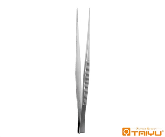 TAIYU（大祐医科工業） 先細鑷子 無鈎 折曲式 ダボ無 全長23cm TY-011A 1本（ご注文単位1本）【直送品】