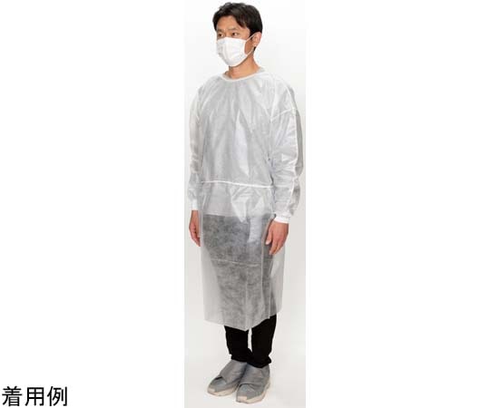 フィフティ・ヴィジョナリー アイソレーションガウン（PE防水-リブ袖）個包装 白 AAMIレベル3基準品 100枚入り FV-IG-011WH 1ケース（ご注文単位1ケース）【直送品】