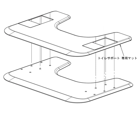 アロン化成 トイレサポート 専用マット（10枚） 592-567 1袋（ご注文単位1袋）【直送品】