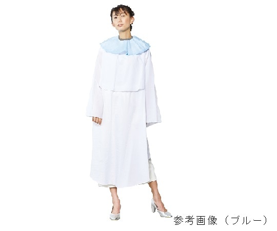 ワコウ エリエプロン ライトブルー 4551-2 1枚(ご注文単位1枚)【直送品】