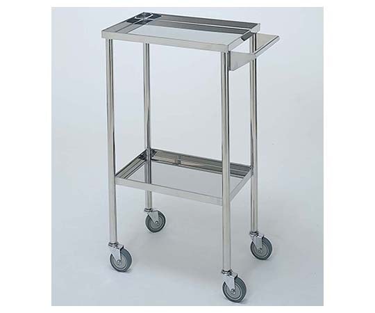 柏ステンレス工業 ステンレスワゴン 回診車S (立上) 2段 ステンレスワゴンMB-2W-S 1個(ご注文単位1個)【直送品】