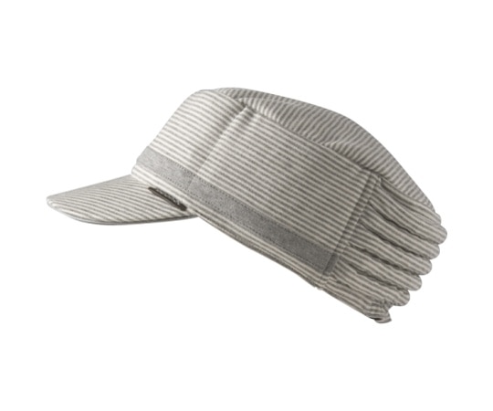 特殊衣料 abonet+JARI キャップ ストライプ グレー フリーサイズ 2084 1個（ご注文単位1個）【直送品】
