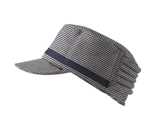 特殊衣料 abonet+JARI キャップ ストライプ ネイビー フリーサイズ 2084 1個（ご注文単位1個）【直送品】
