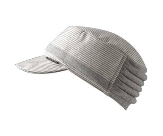 特殊衣料 abonet+JARI キャップ ストライプ グレー Sサイズ 2084 1個（ご注文単位1個）【直送品】