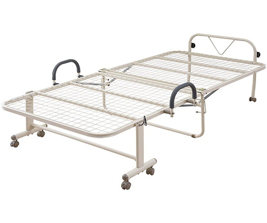 山善(YAMAZEN) 折りたたみベッド ハイタイプ シングル アイボリー HM-1S(IV) 1台(ご注文単位1台)【直送品】