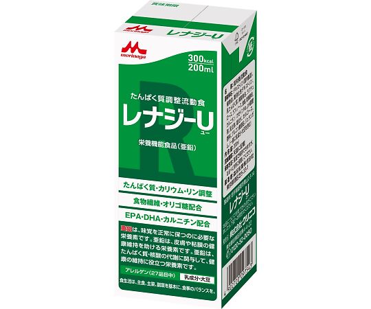 森永乳業クリニコ タンパク質調整流動食 レナジーU（200）1箱（30パック入） 645558 1箱（ご注文単位1箱）【直送品】